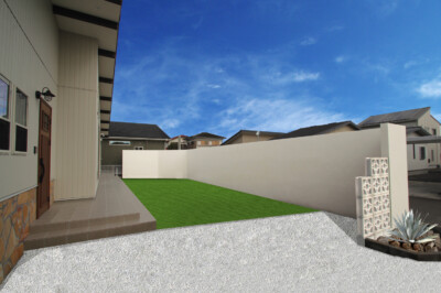 【宮崎県】グランドアートウォール外構施工事例