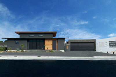 【宮崎県】グランドアートウォール外構施工事例